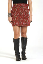 Close Enough Quilted Mini Skirt in Red