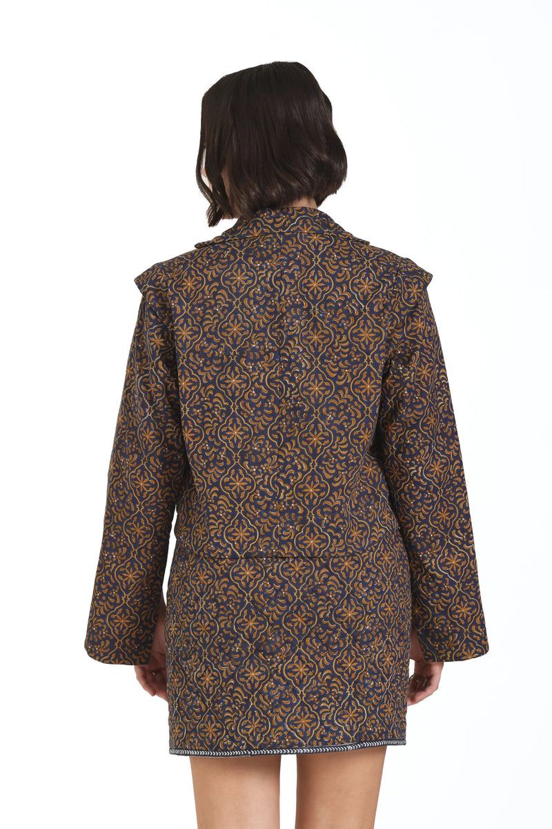 Still Kinda Here Crop Jacket In Blue