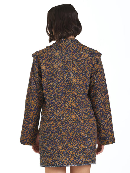 Still Kinda Here Crop Jacket In Blue
