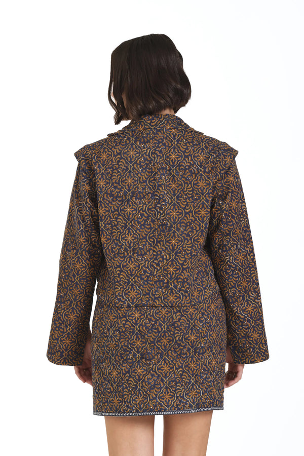 Still Kinda Here Crop Jacket In Blue