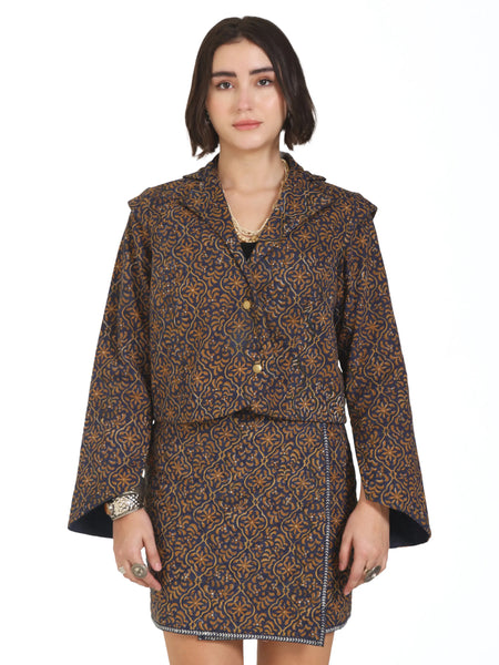 Still Kinda Here Crop Jacket In Blue