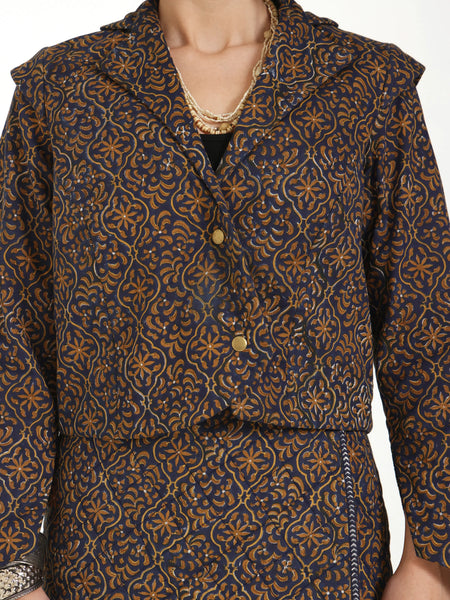 Still Kinda Here Crop Jacket In Blue
