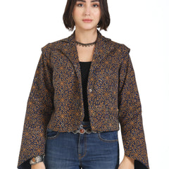 Still Kinda Here Crop Jacket In Blue