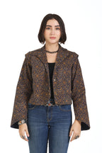 Still Kinda Here Crop Jacket In Blue