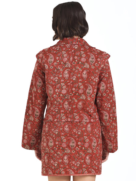 Still Kinda Here Crop Jacket In Rust