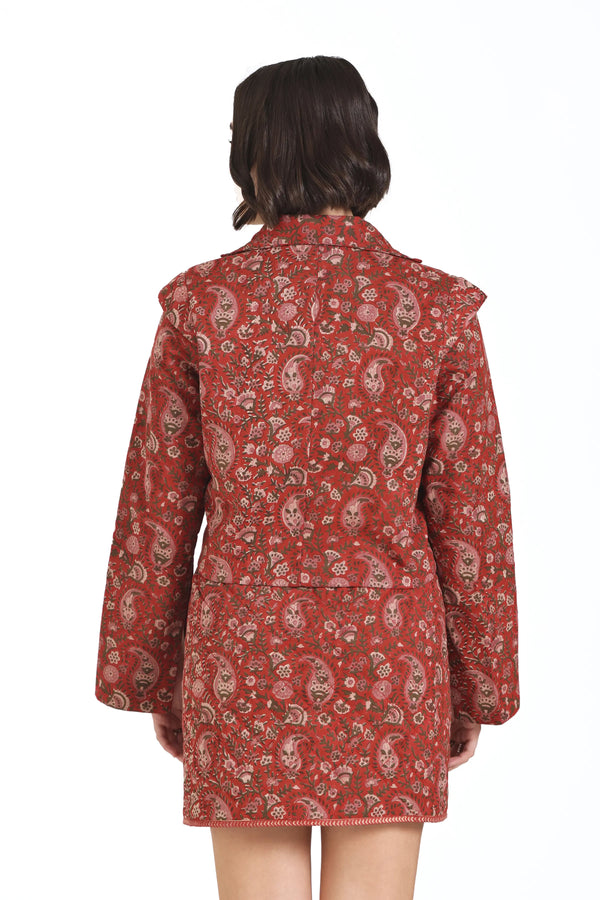 Still Kinda Here Crop Jacket In Rust