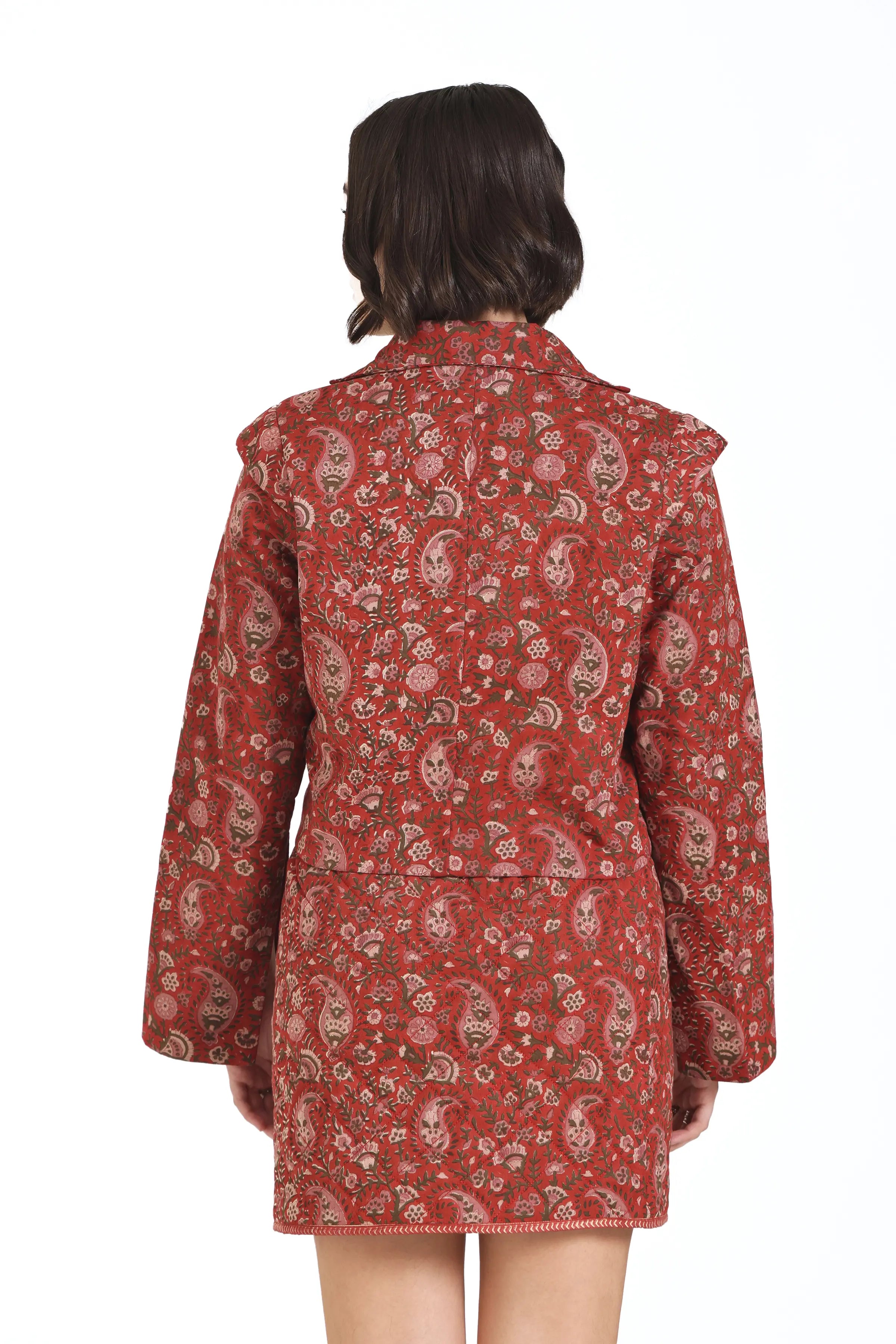 Still Kinda Here Crop Jacket In Rust