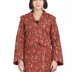 Still Kinda Here Crop Jacket In Rust