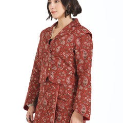 Still Kinda Here Crop Jacket In Rust