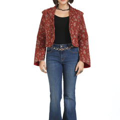 Still Kinda Here Crop Jacket In Rust