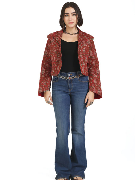 Still Kinda Here Crop Jacket In Rust