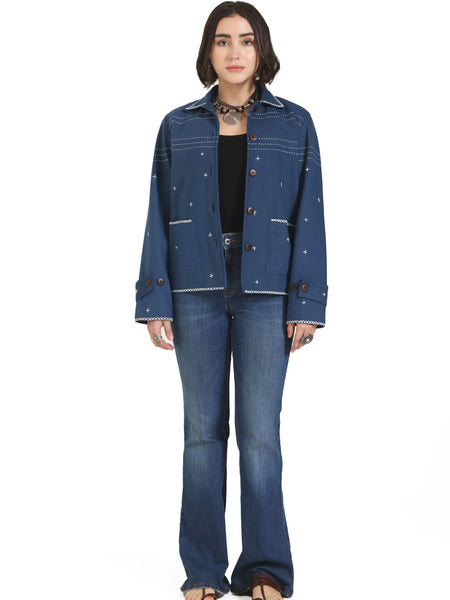 Kala Cotton Kantha Embroidered Jacket