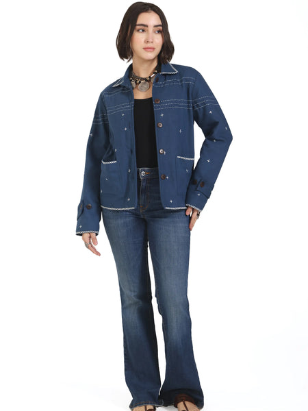 Kala Cotton Kantha Embroidered Jacket