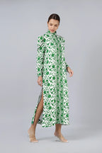 Heera Shirt Dress- Green
