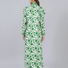 Heera Shirt Dress- Green