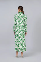 Heera Shirt Dress- Green