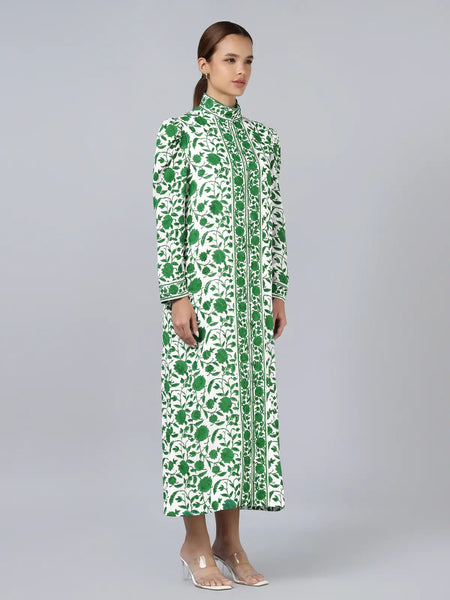 Heera Shirt Dress- Green