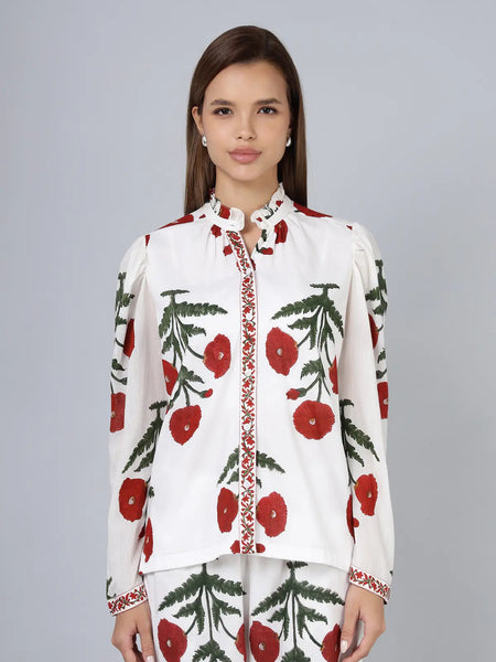 Rukmini Shirt - Maroon
