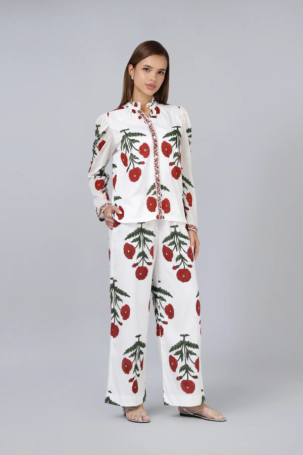 Kasturi Pants- Maroon