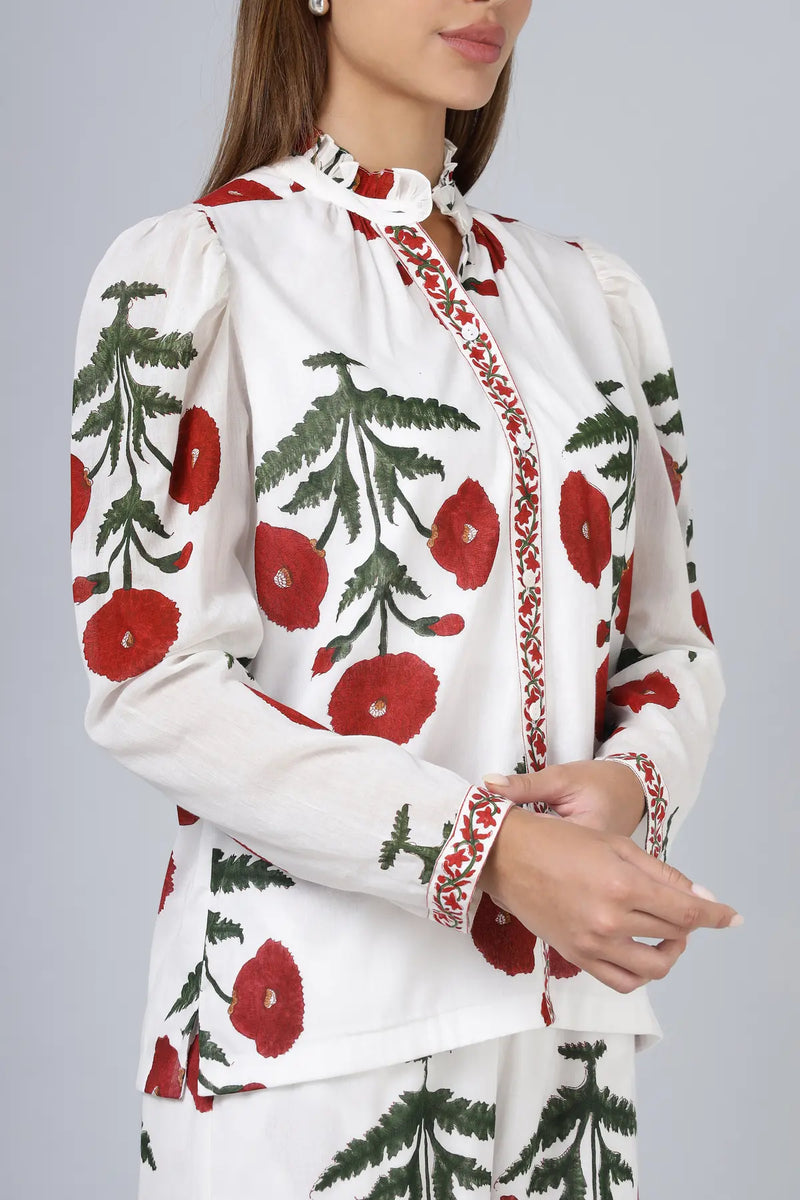 Rukmini Shirt - Maroon