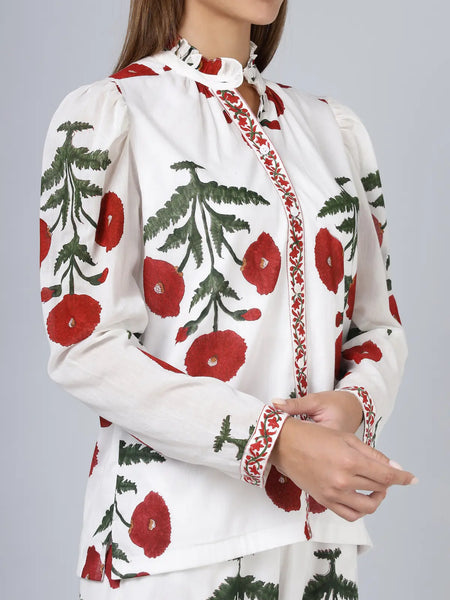 Rukmini Shirt - Maroon