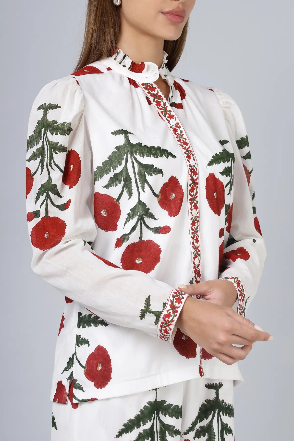 Rukmini Shirt - Maroon