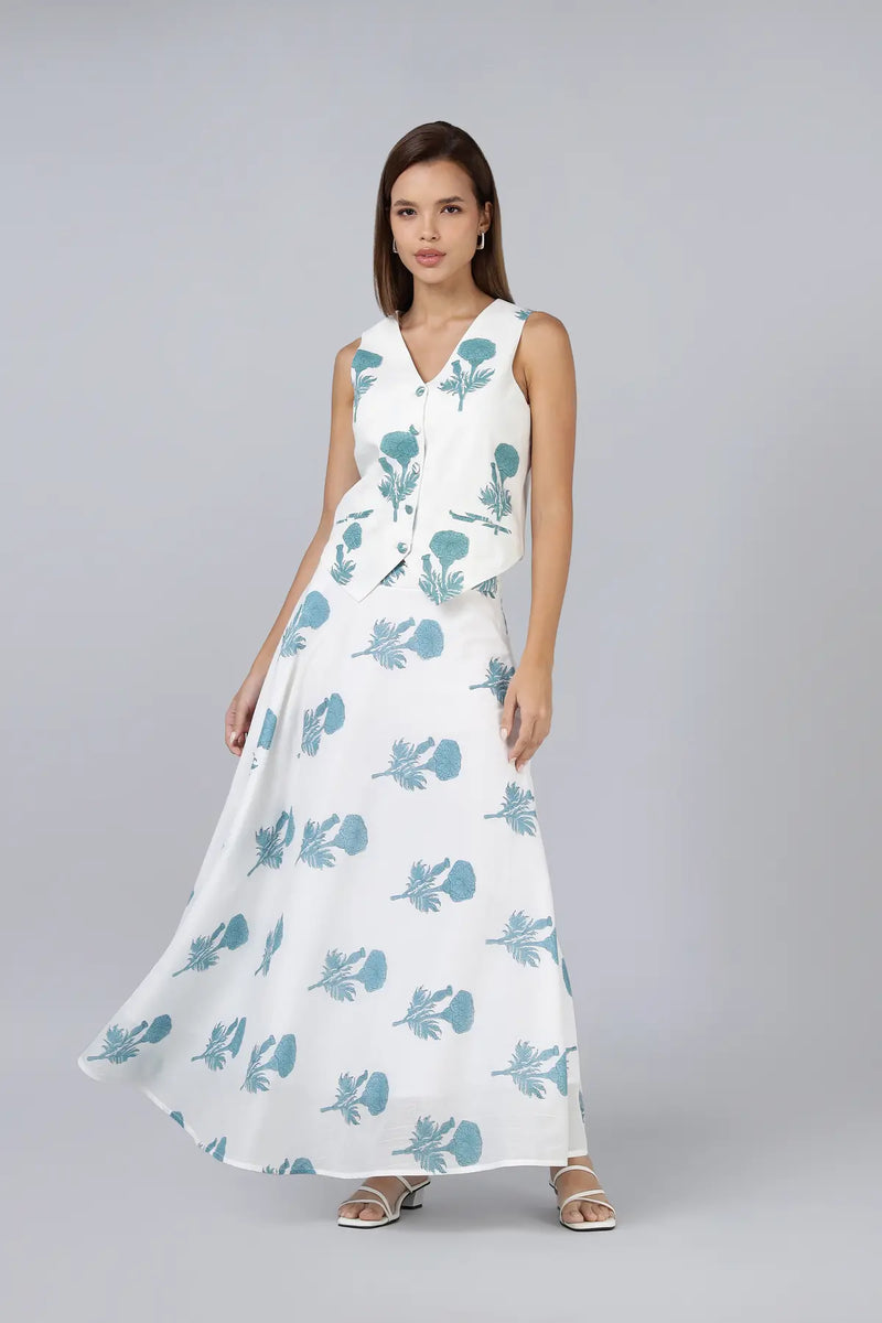 Tilo Waistcoat- Teal Blue