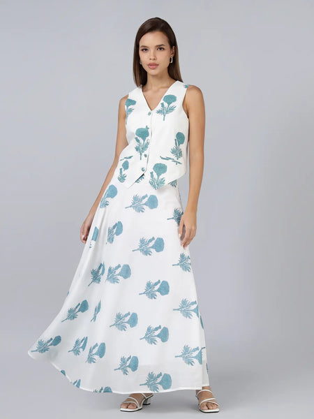 Tilo Waistcoat- Teal Blue