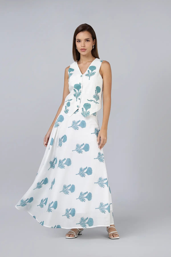 Tilo Waistcoat- Teal Blue