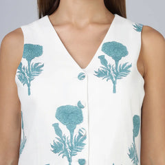 Tilo Waistcoat- Teal Blue