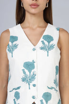 Tilo Waistcoat- Teal Blue