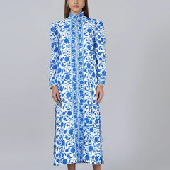 Heera Shirt Dress- Blue