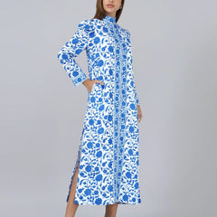 Heera Shirt Dress- Blue