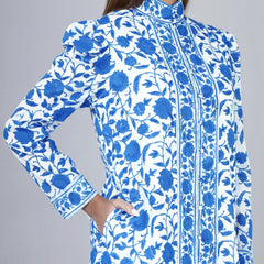 Heera Shirt Dress- Blue