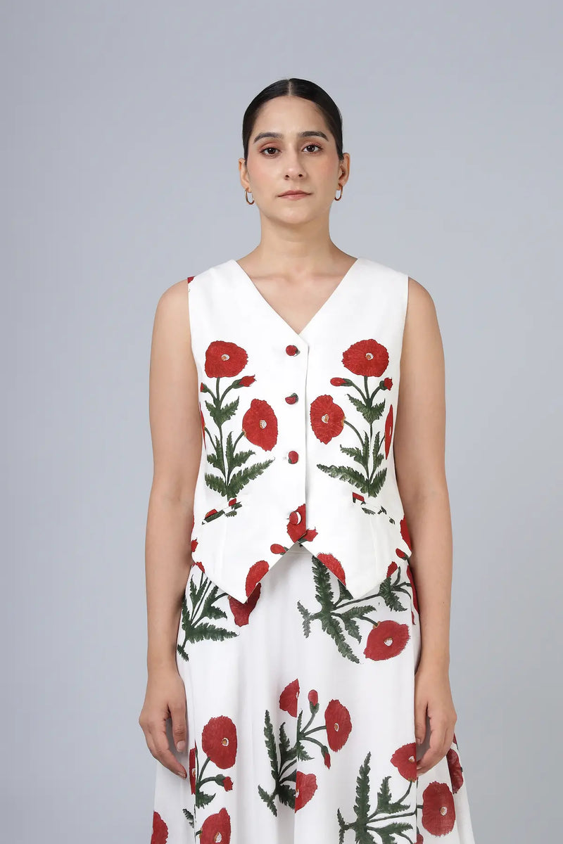 Tilo Waistcoat- Maroon