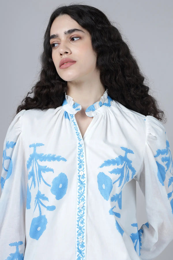 Rukmini Shirt- Sky Blue