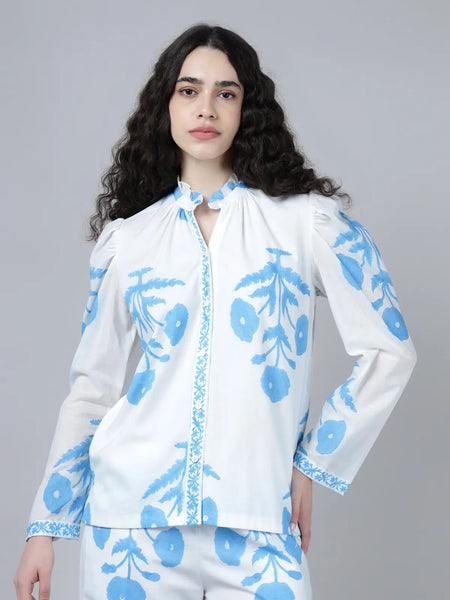 Rukmini Shirt- Sky Blue