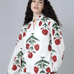 Geeta Shirt- Maroon Poppy