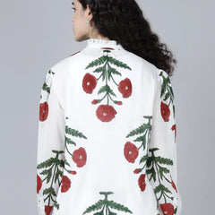 Geeta Shirt- Maroon Poppy