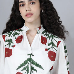 Geeta Shirt- Maroon Poppy