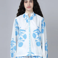 Geeta Shirt- Sky Blue Poppy