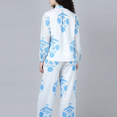 Geeta Shirt- Sky Blue Poppy