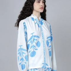 Geeta Shirt- Sky Blue Poppy