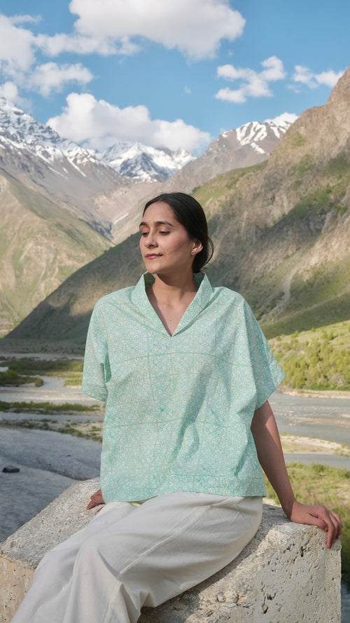 Changna Top in Blue