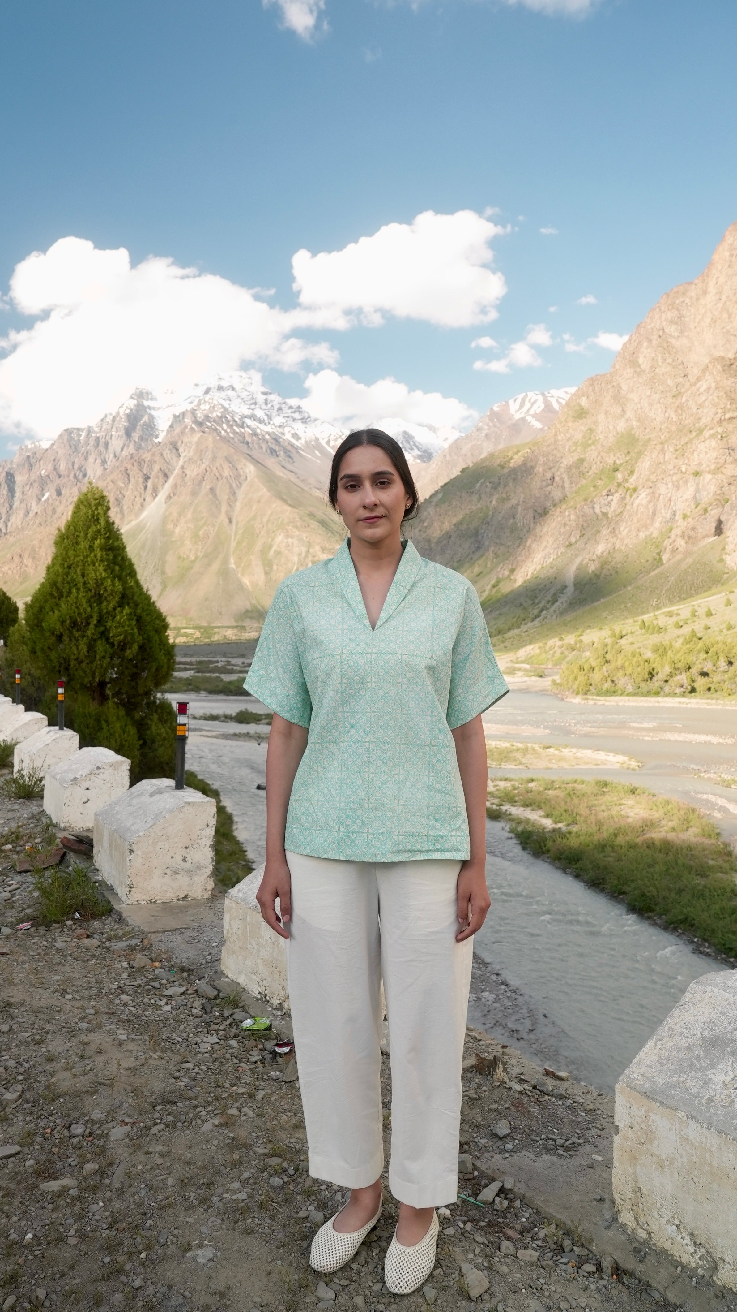 Changna Top in Blue