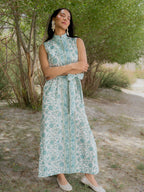 Heera Sleeveless Dress - Blue
