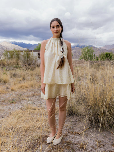 The Lha Dress in Beige