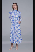 Heera Shirt Dress- Blue